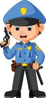 cute policeman cartoon vector