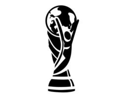 Logo Trophy Mondial Symbol Fifa World Cup Champion Design Black And White Vector Abstract Illustration