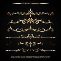 Set of ornamental and divider element template design vector