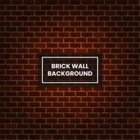 Beautiful realistic dark night brown block brick wall pattern texture background. Red seamless vector backdrop illustration for continuous replicate.