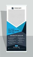 Law firm roll up banner design vector