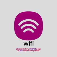 Cute wifi symbol for app icon or company logo - cut out style version 1 vector