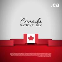 Canada National Day. Banner, Greeting card, Flyer design. Poster Template Design vector