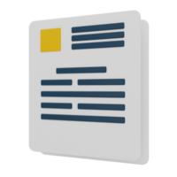 Documents 3D Illustration png