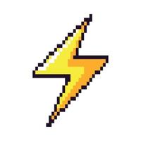 lightning pixel art vector