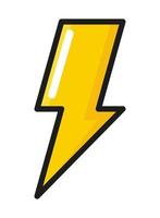 thunderbolt icon isolated vector