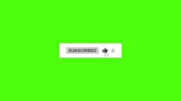 Youtube Subscribe Button 4k Green Screen video