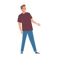 happy young man standing vector