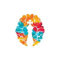 Brain chess vector logo design. Smart move logo design inspiration.