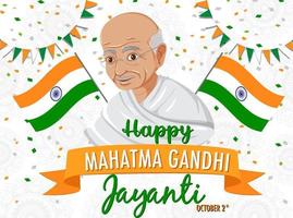 Mahatma Gandhi Jayanti Day Poster vector