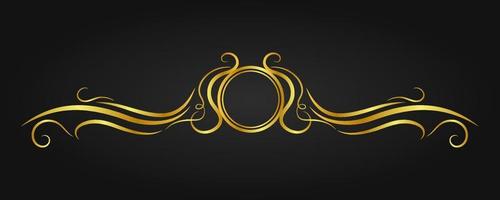 Abstract golden frame vector