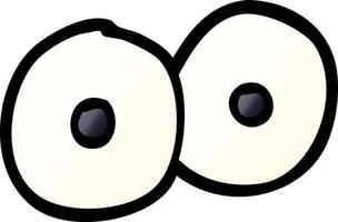 cartoon doodle staring eyes vector