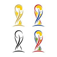 Trophy Fifa World Cup Logo Mondial Champion. Trophy vector illustration. Symbol of a champion.