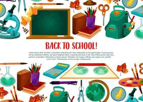 Back to School vector welcome poster