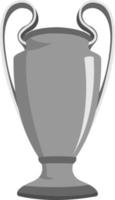 Silver cup, illustration, vector on white background.