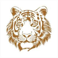 vector illustration of tiger head mascot