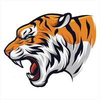 vector illustration of tiger head mascot