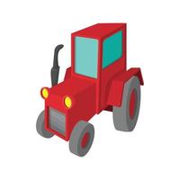 Tractor cartoon icon vector