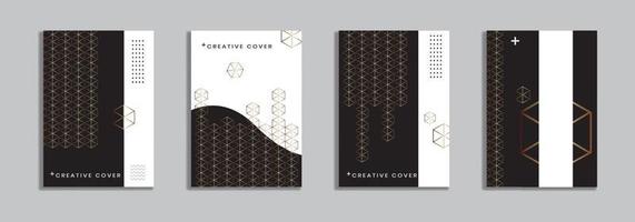 Cover design with memphis style. background of geometric shapes. minimal pattern. Can be used for banners, placards, posters, leaflets, etc. Vector template