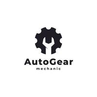 Spanner Wrench Gear Logo Engineering Mechanical Tools. Suitable for Automotive Garage Icon vector