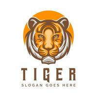 Tiger Head logo design vector illustration template