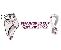 Mascot Fifa World Cup Qatar 2022 With official Logo Symbol Mondial Design Vector Abstract Illustration