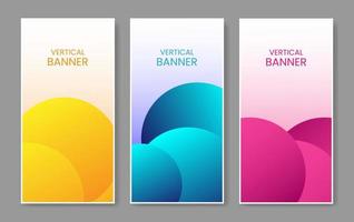 vertical banner business collection geometry shape vector