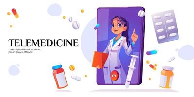 Medical online consultation, telemedicine vector