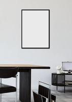 Black interior frame mockup photo