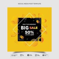 Super sale weekend retail web ad banner social media post template vector