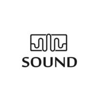 sound voice radio audio media music record logo design symbol vector