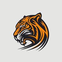 tiger head logo icon mascot vector illustration