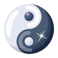 An editable flat icon of gong vector