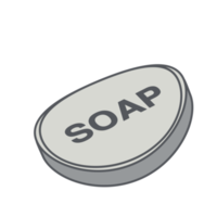 Bar Soap Bathroom Icon Collection Set Elegant png