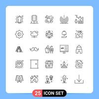 25 Universal Line Signs Symbols of wifi drop spa salon devices wedding Editable Vector Design Elements