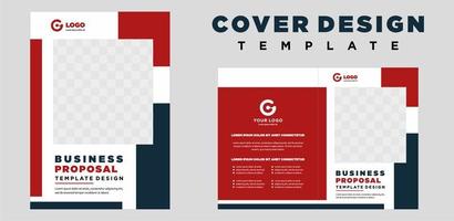 company profile cover template layout design or brochure cover template design vector