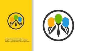 mask man performing logo design illustration vector