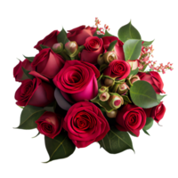 red rose isolated for valentine's day. Generative AI png