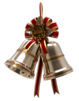 gold bell with ribbon png