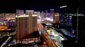 Time-lapse video of Las Vegas illuminated skyline during sunrise