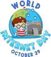 World Internet Day Banner Design vector