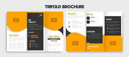 Creative Business Trifold brochure design template. vector