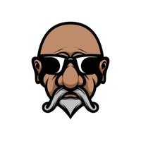 Old Man Mascot Logo Design Vector