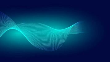 Abstract futuristic blue Background. Technology glowing digital wave and Internet connection, vector