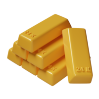 Gold bar 3d illustration png