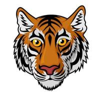 Tiger Head Mascot Team Sport Cartoon, Vector Illustration