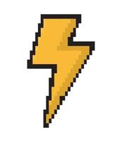 pixelated thunder design vector