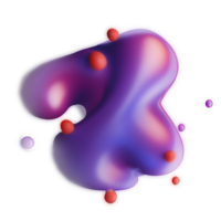 3d fluid glossy shape png