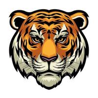 Tiger Head mascot illustration drawing vector