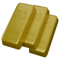 3d illustration of coins and gold bars png